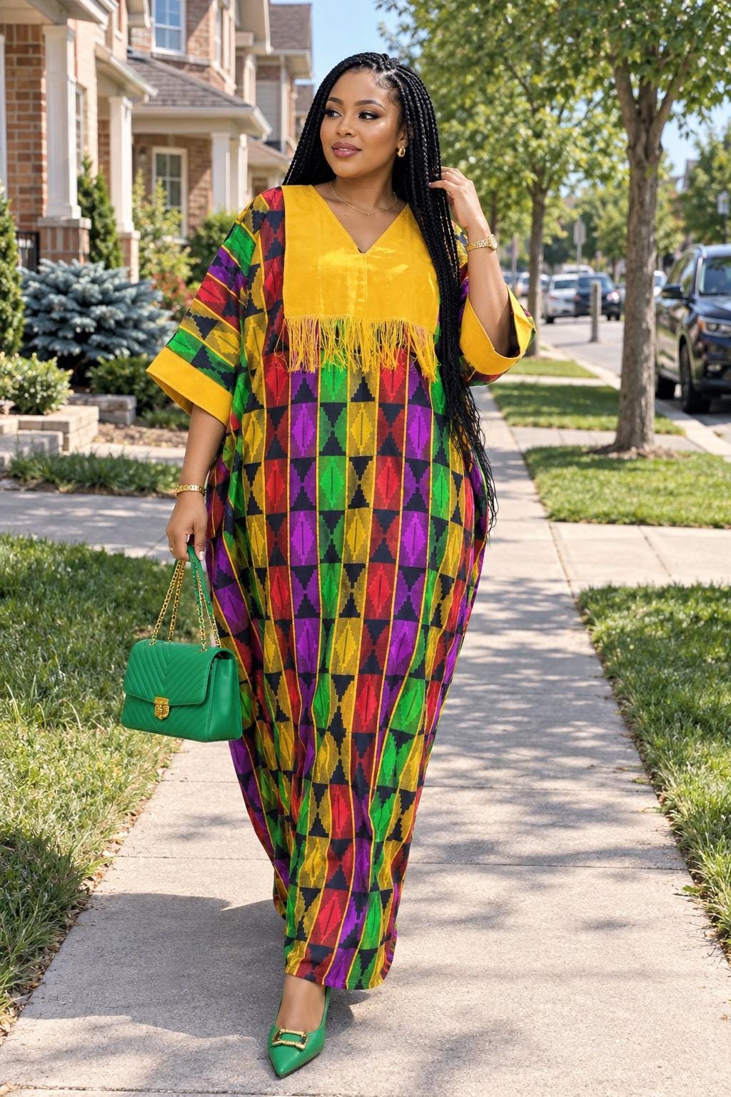 Ankara Boubou Dress | African Print Kaftan, Party Gown