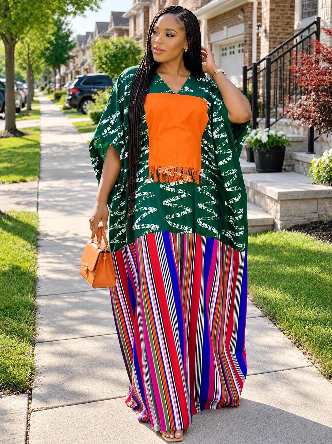 Ankara Boubou Dress | African Print Kaftan, Party Gown
