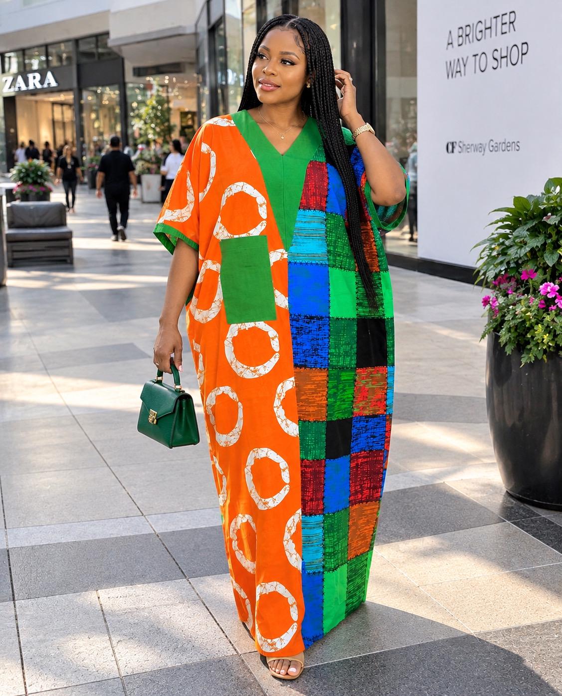 Ankara Boubou Dress | African Print Kaftan, Party Gown