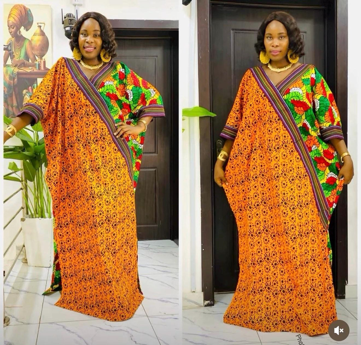 Ankara Boubou Dress | African Print Kaftan, Party Gown
