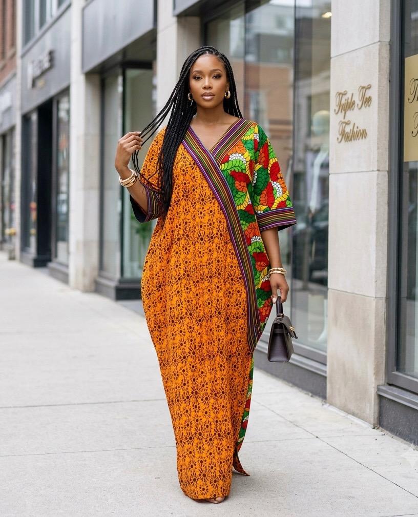 Ankara Boubou Dress | African Print Kaftan, Party Gown