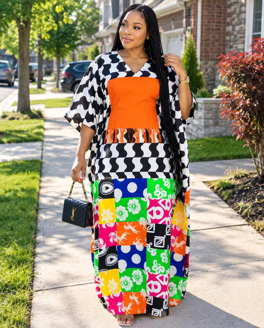 Ankara Boubou Dress | African Print Kaftan, Party Gown