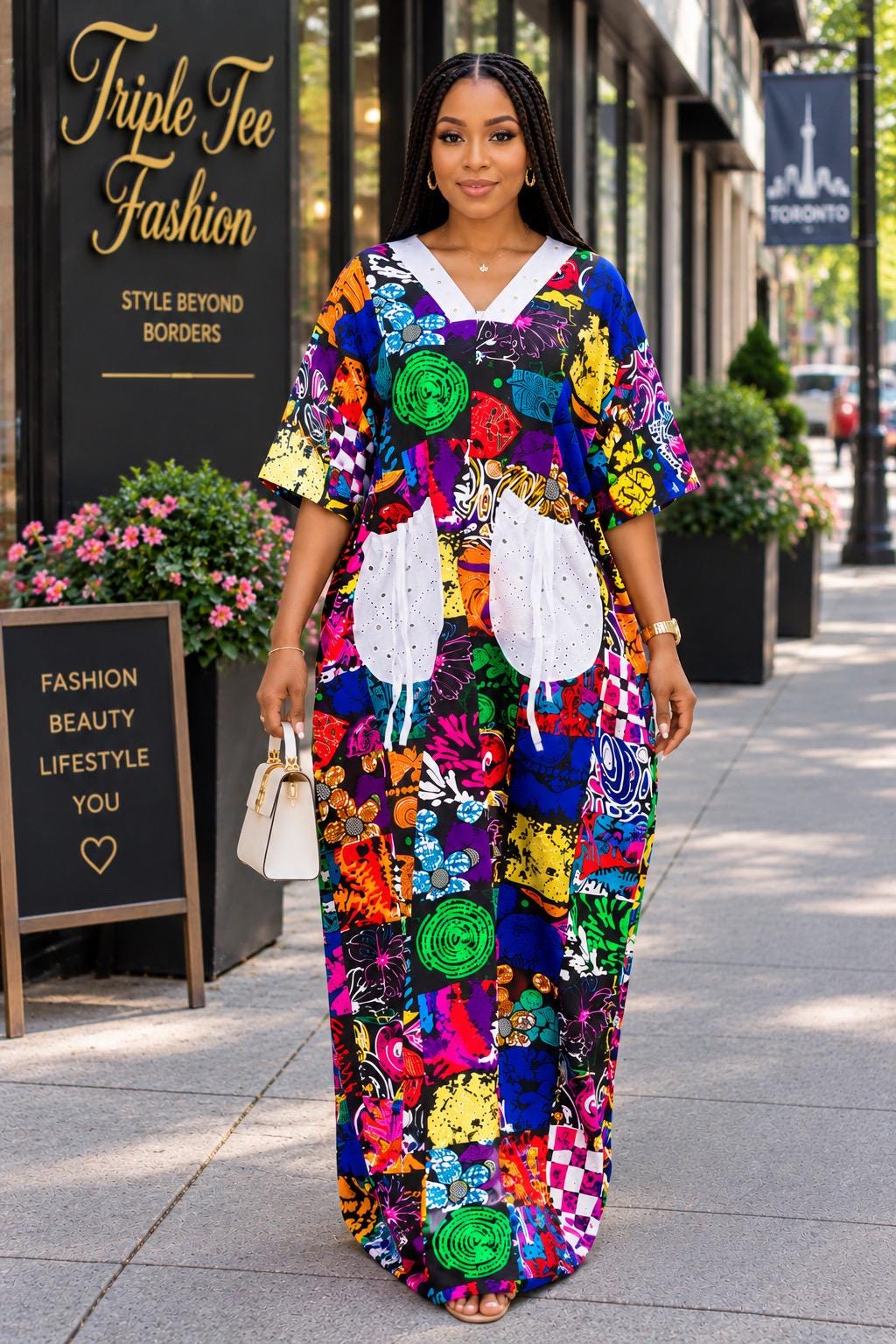 Ankara Boubou Dress | African Print Kaftan, Party Gown
