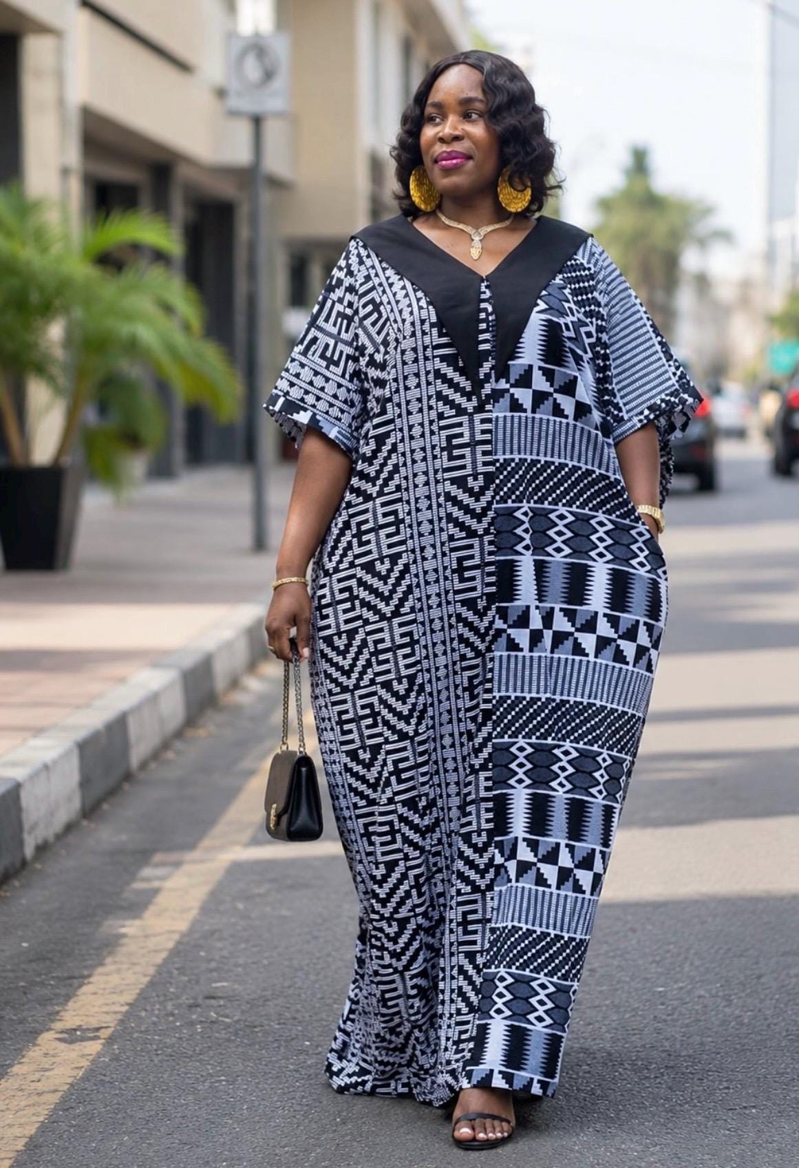 Ankara Boubou Dress | African Print Kaftan, Party Gown