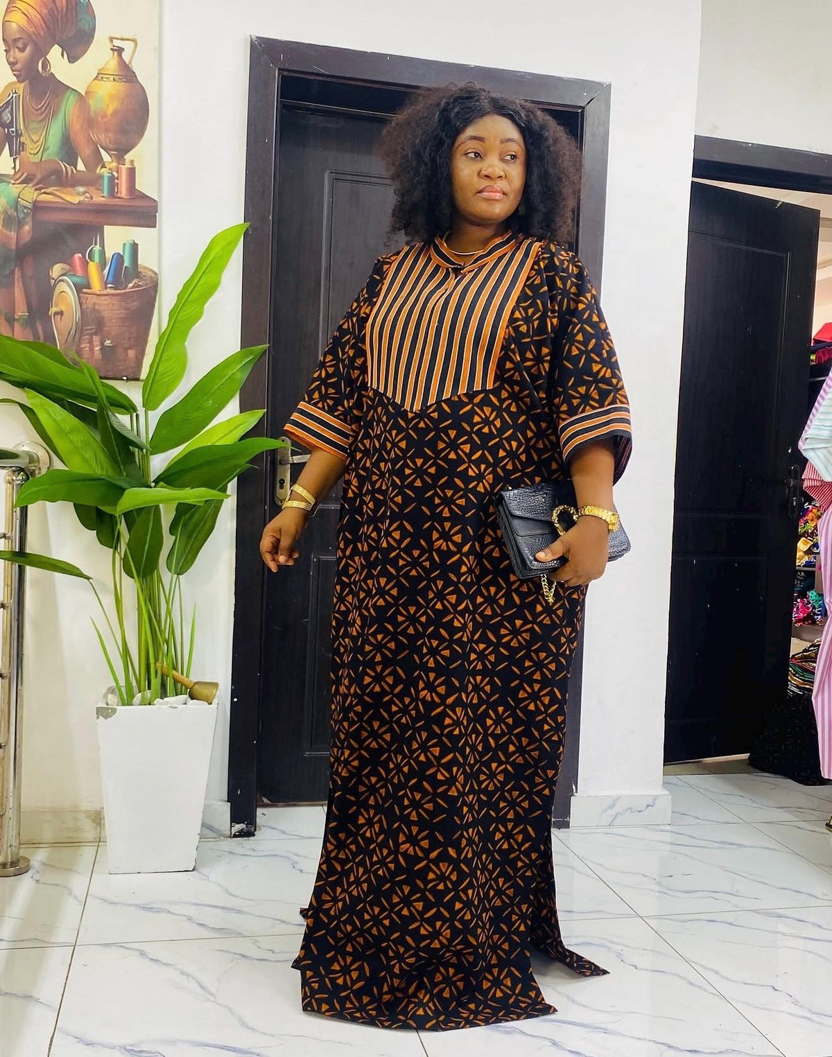 African Ankara Brocade dress| danshiki | Kaftan| Handmade African print dress | Nigerian made | Tie and Dye | Boubou| Rich aunty| Ankara