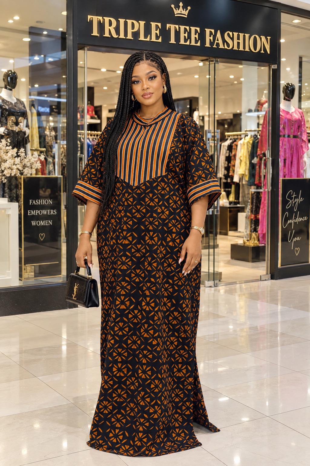 African Ankara Brocade dress| danshiki | Kaftan| Handmade African print dress | Nigerian made | Tie and Dye | Boubou| Rich aunty| Ankara