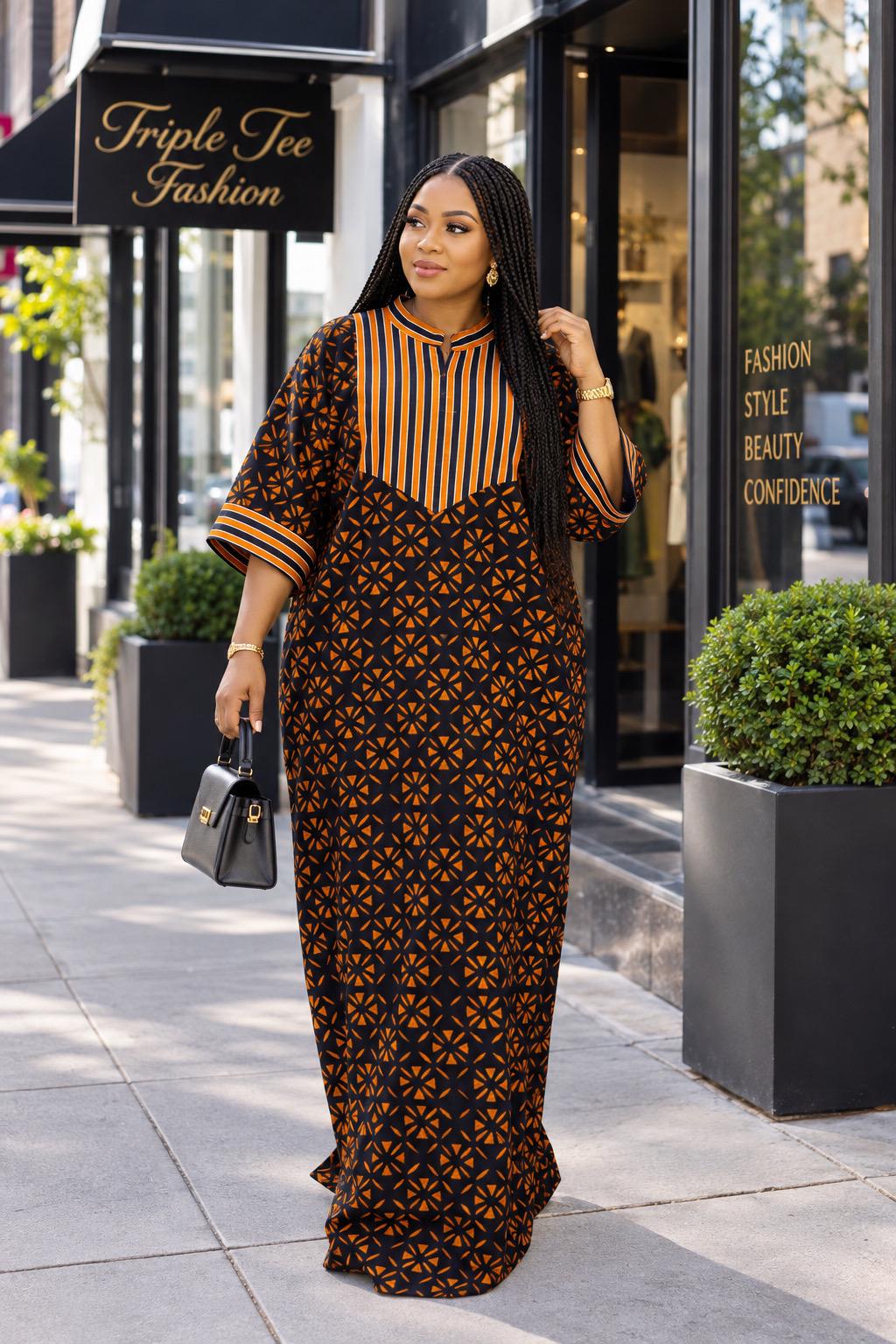 African Ankara Brocade dress| danshiki | Kaftan| Handmade African print dress | Nigerian made | Tie and Dye | Boubou| Rich aunty| Ankara