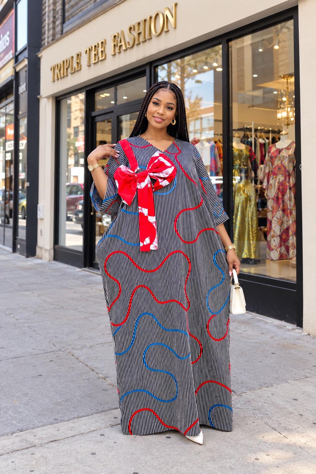 Ankara Boubou Dress | African Print Kaftan, Party Gown