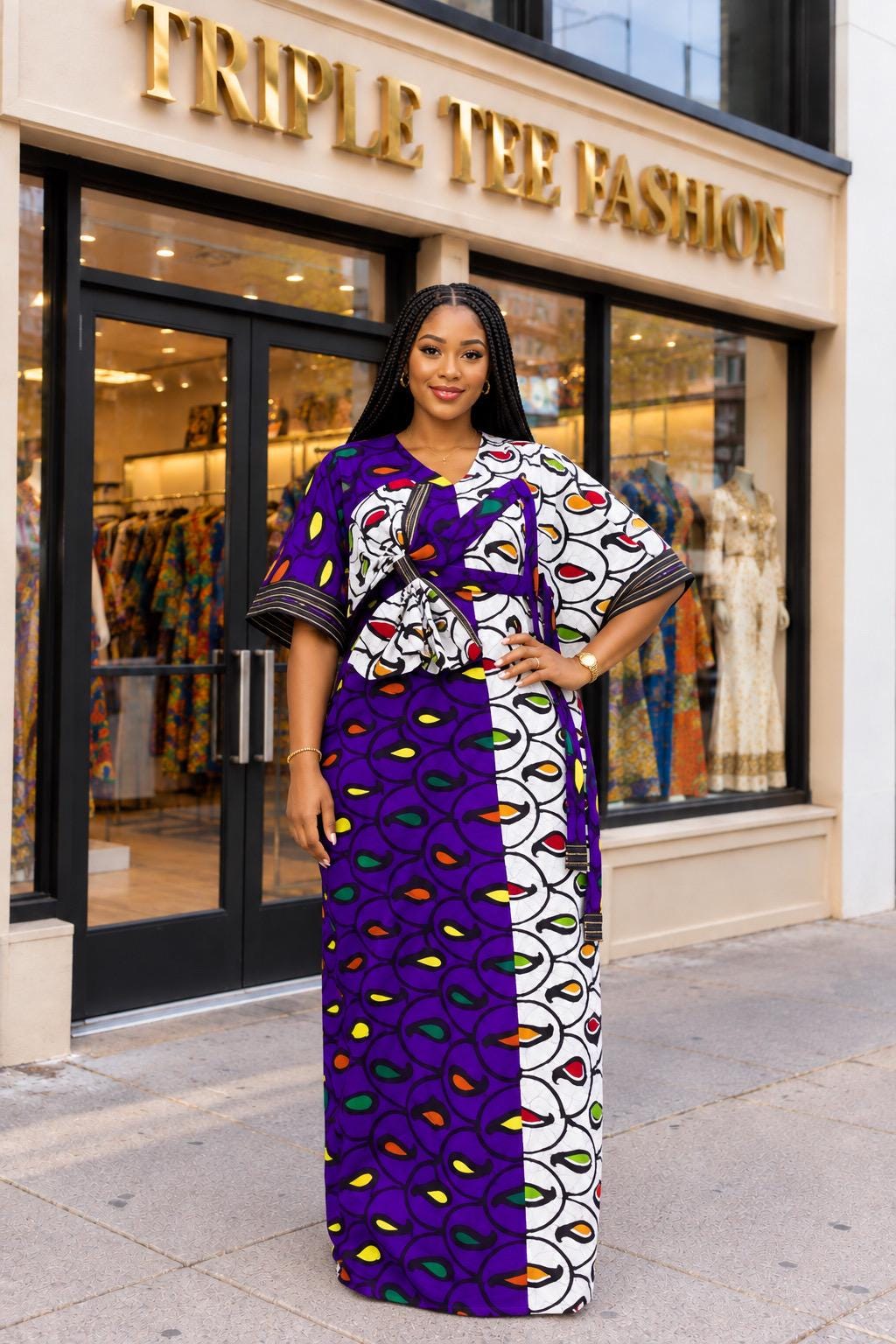 Ankara Boubou Dress | African Print Kaftan, Party Gown