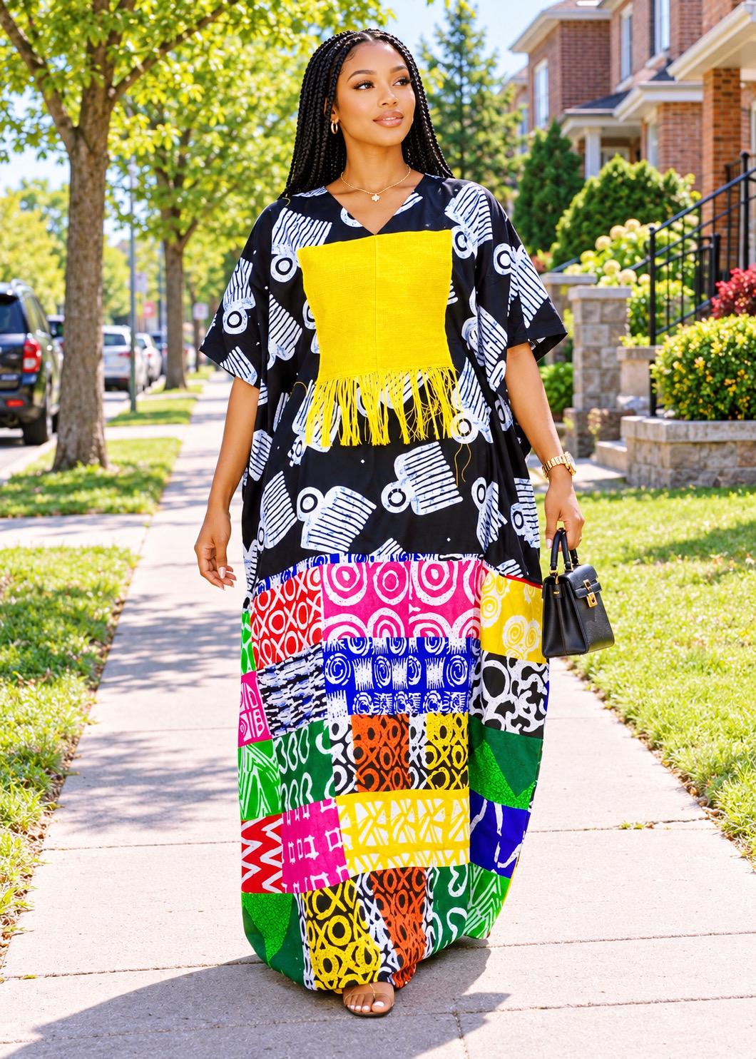 African Ankara Brocade dress| danshiki | Kaftan| Handmade African print dress | Nigerian made | Tie and Dye | Boubou| Rich aunty| Ankara
