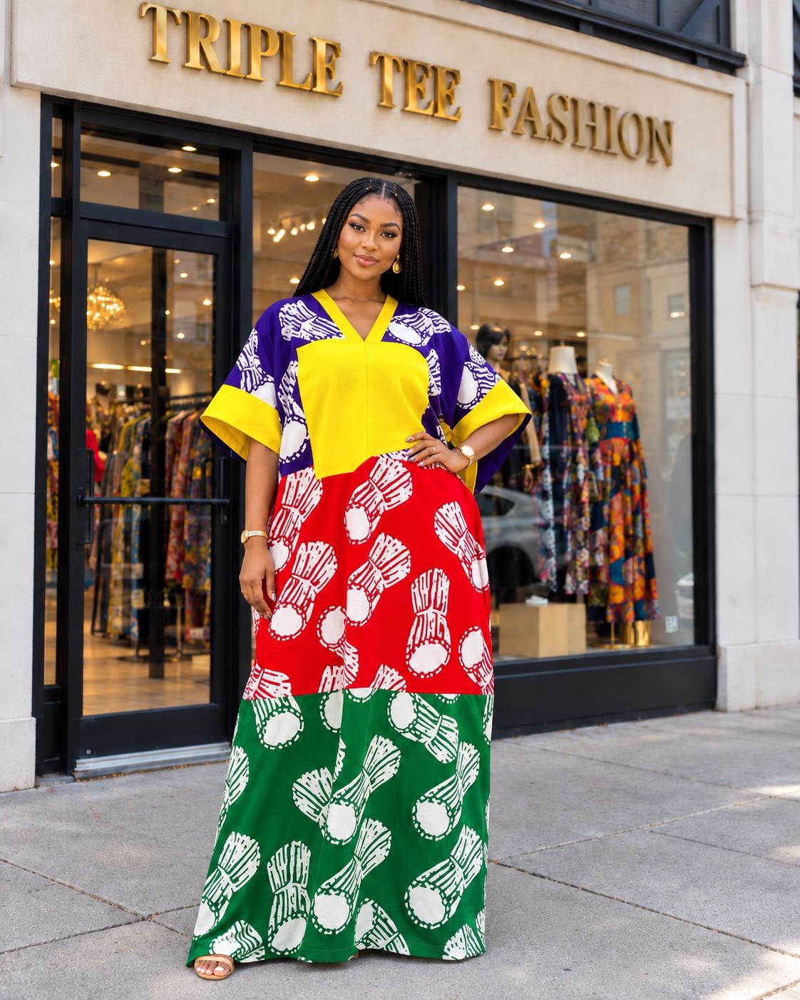 African Ankara Brocade dress| danshiki | Kaftan| Handmade African print dress | Nigerian made | Tie and Dye | Boubou| Rich aunty| Ankara