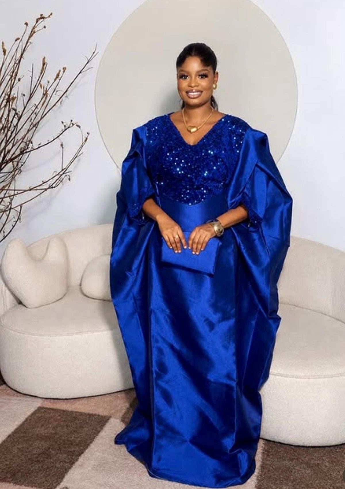 African dress| danshiki | Kaftan| Jalabiya| Rich aunty | Nigerian dress| Party dress| One size fits all| Mikado sequin boubou| Rich Aunty