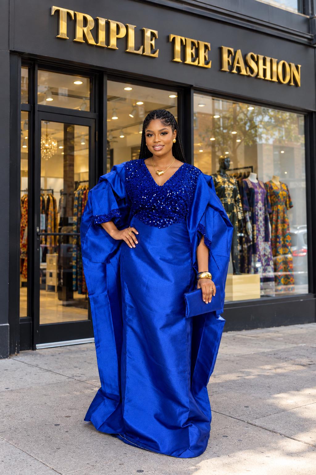 African dress| danshiki | Kaftan| Jalabiya| Rich aunty | Nigerian dress| Party dress| One size fits all| Mikado sequin boubou| Rich Aunty
