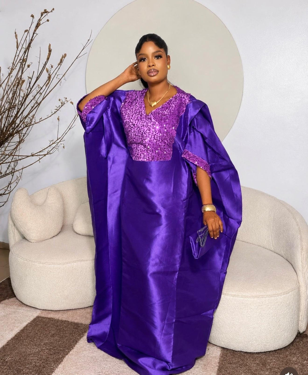 African dress| danshiki | Kaftan| Jalabiya| Rich aunty | Nigerian dress| Party dress| One size fits all| Mikado sequin boubou| Rich aunty