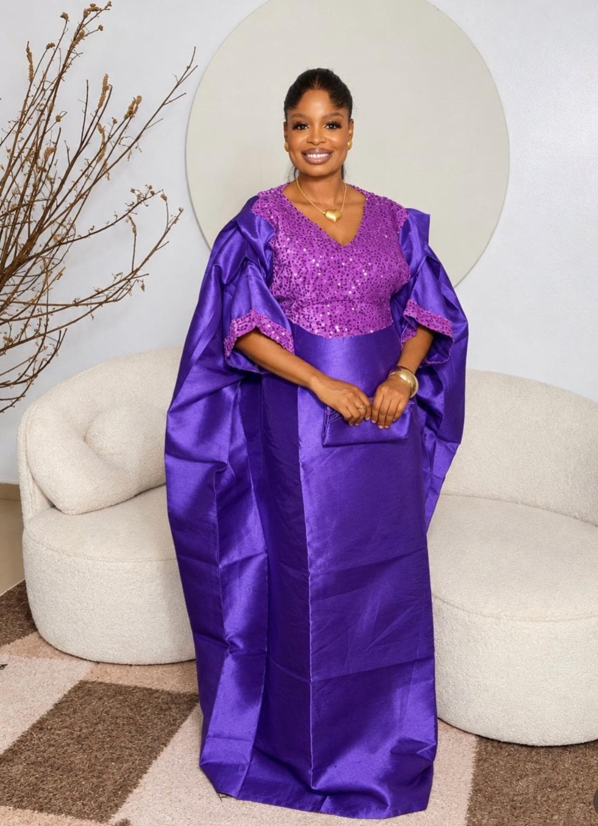 African dress| danshiki | Kaftan| Jalabiya| Rich aunty | Nigerian dress| Party dress| One size fits all| Mikado sequin boubou| Rich aunty