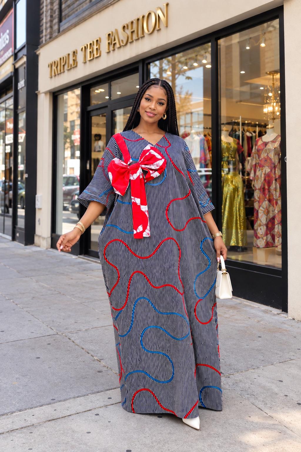 Ankara Boubou Dress | African Print Kaftan, Party Gown