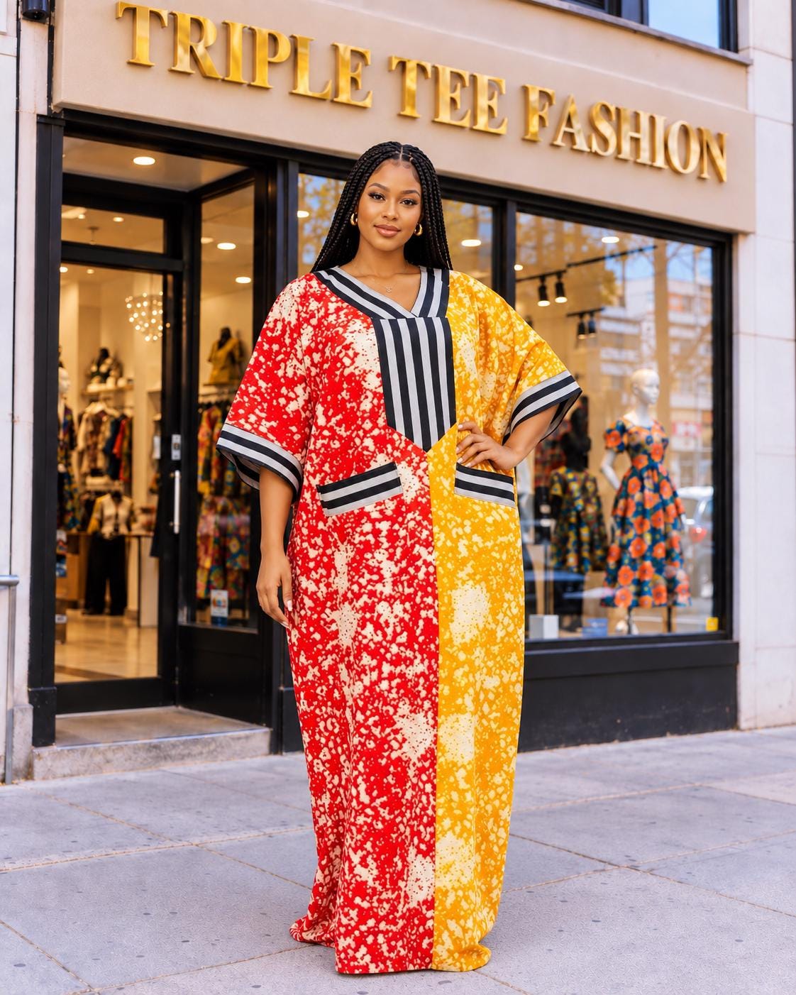 African Ankara Brocade dress| danshiki | Kaftan| Handmade African print dress | Nigerian made | Tie and Dye | Boubou| Rich aunty| Ankara