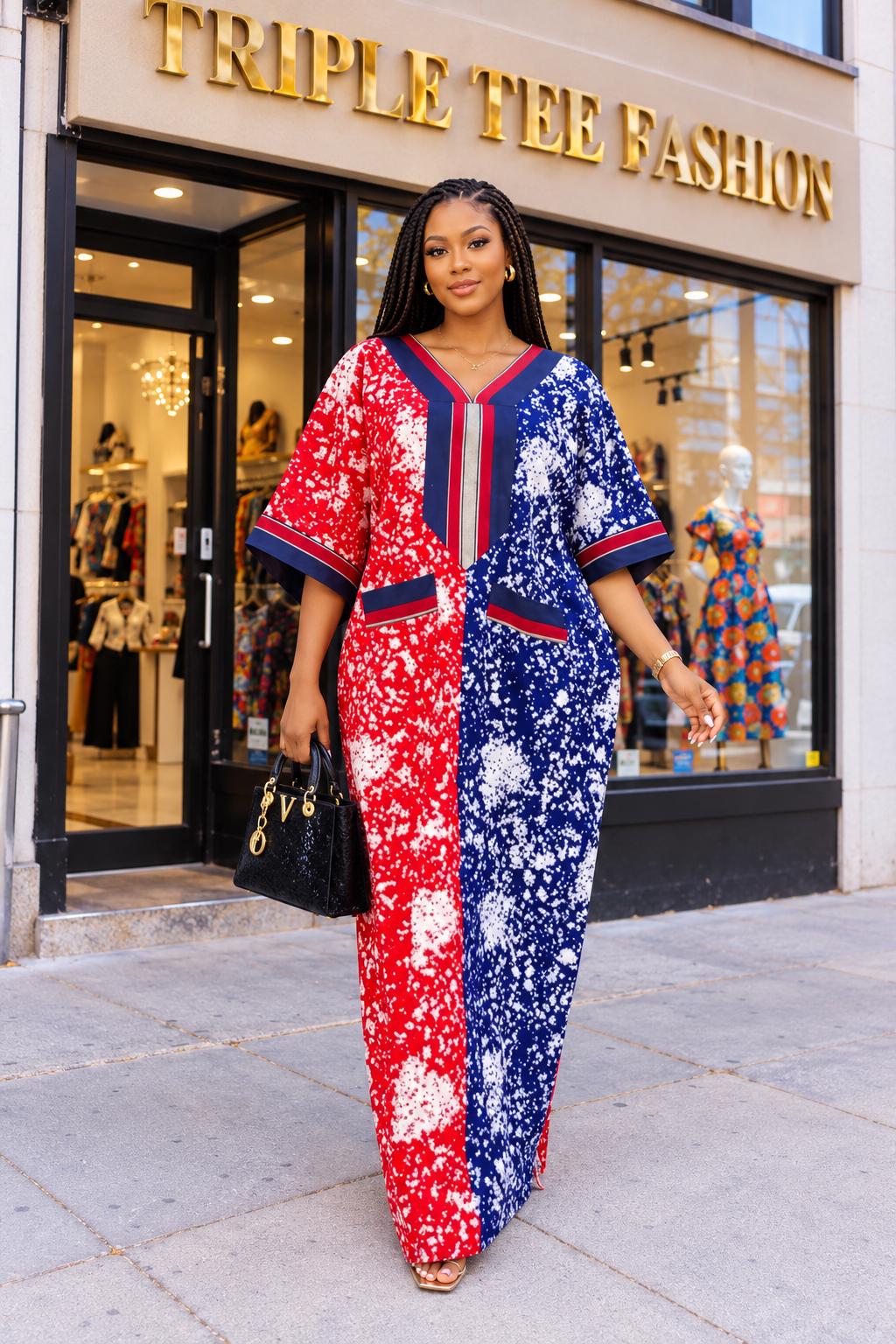 African Ankara Brocade dress| danshiki | Kaftan| Handmade African print dress | Nigerian made | Tie and Dye | Boubou| Rich aunty| Ankara
