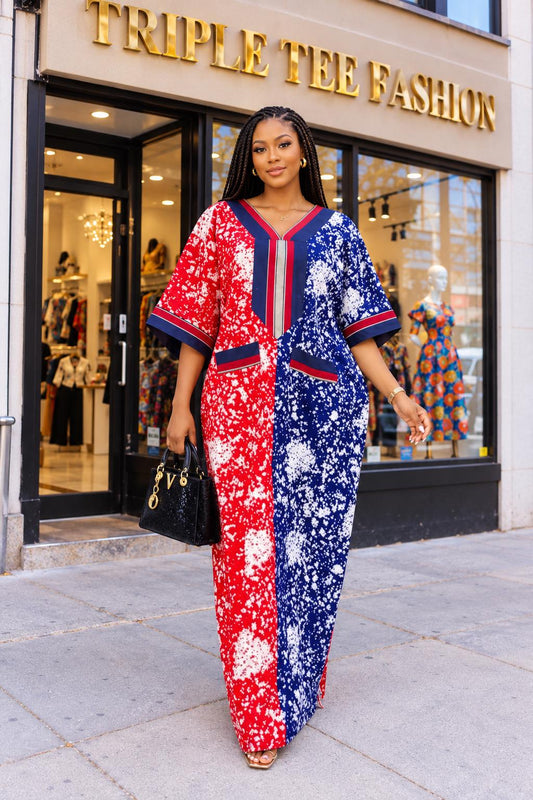 African Ankara Brocade dress| danshiki | Kaftan| Handmade African print dress | Nigerian made | Tie and Dye | Boubou| Rich aunty| Ankara