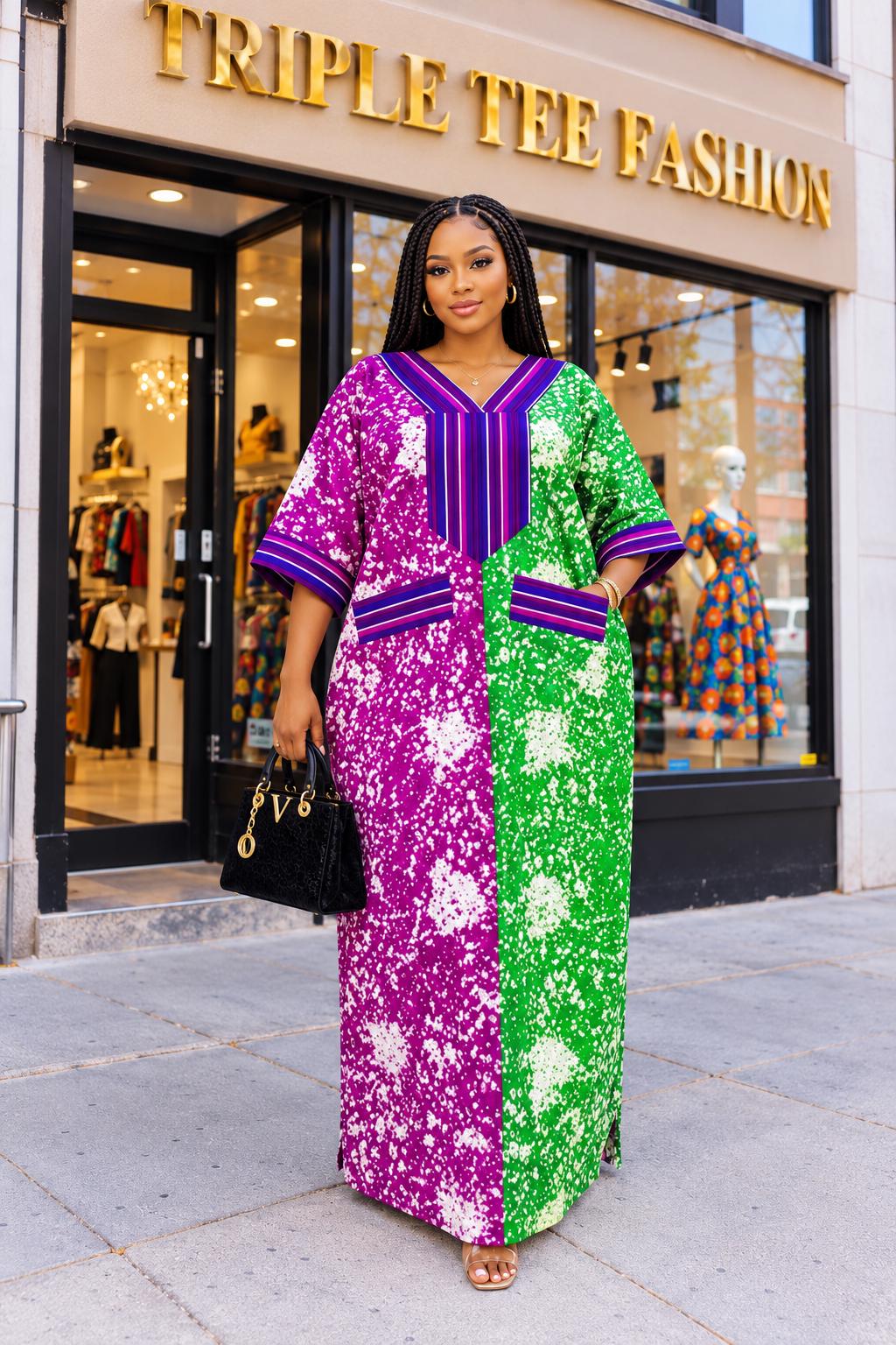 African Ankara Brocade dress| danshiki | Kaftan| Handmade African print dress | Nigerian made | Tie and Dye | Boubou| Rich aunty| Ankara
