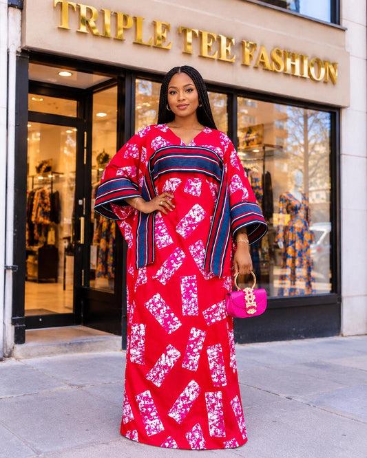 African Ankara Brocade dress| danshiki | Kaftan| Handmade African print dress | Nigerian made | Tie and Dye | Boubou| Rich aunty| Ankara