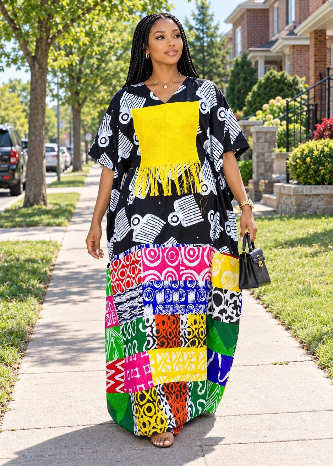 African Ankara Brocade dress| danshiki | Kaftan| Handmade African print dress | Nigerian made | Tie and Dye | Boubou| Rich aunty| Ankara