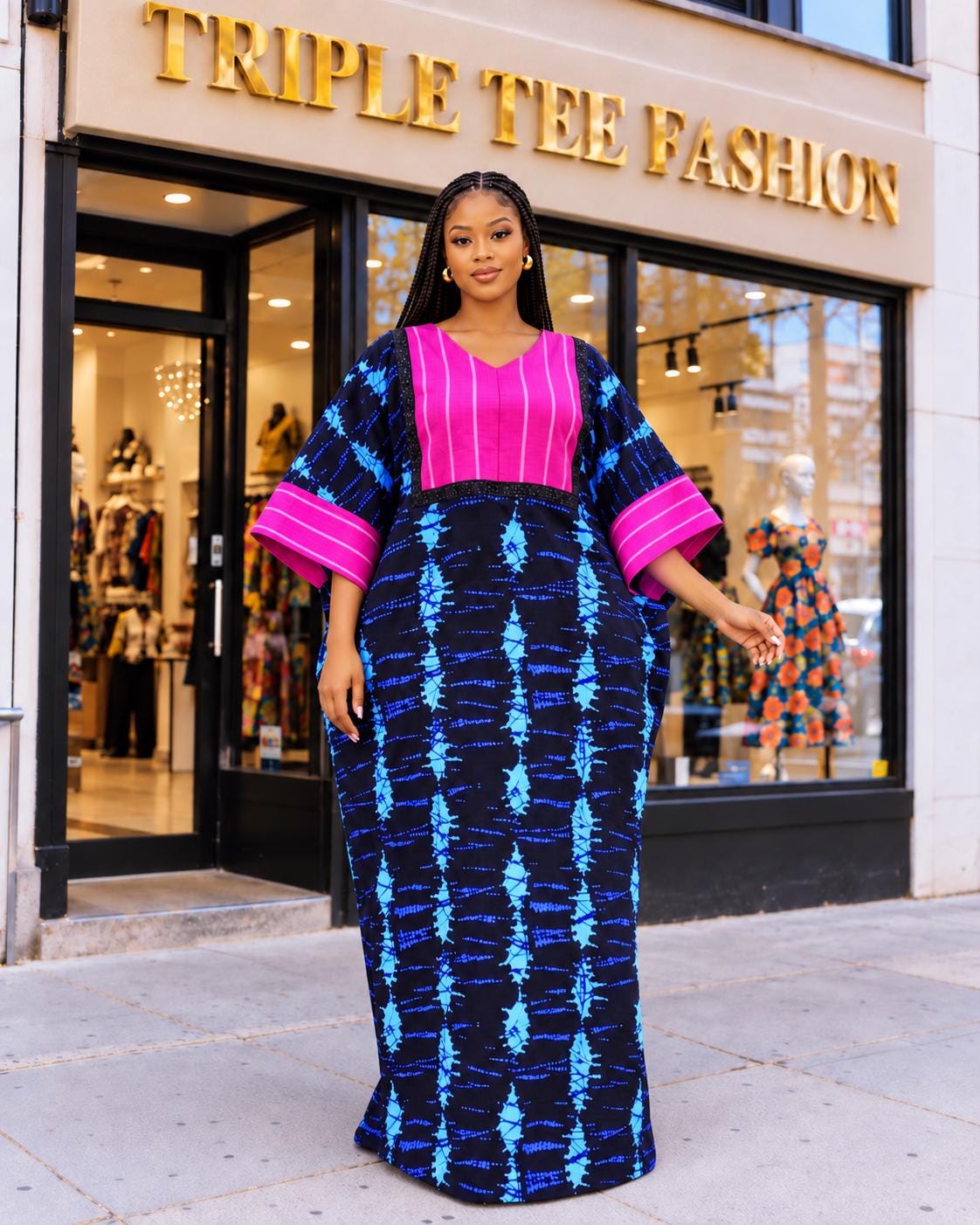 African Ankara Brocade dress| danshiki | Kaftan| Handmade African print dress | Nigerian made | Tie and Dye | Boubou| Rich aunty| Ankara