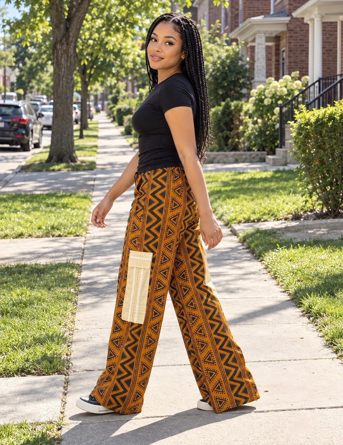 Luxury Ankara & Aso Oke Pants for Women | High Waist African Print Trousers | Ready to Wear Afrocentric Fashion