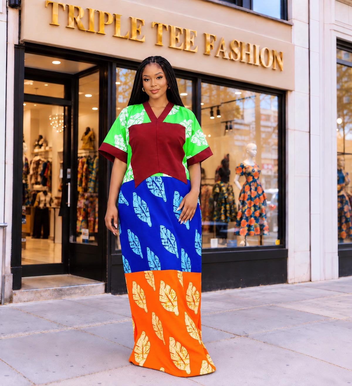 African Ankara Brocade dress| danshiki | Kaftan| Handmade African print dress | Nigerian made | Tie and Dye | Boubou| Rich aunty| Ankara
