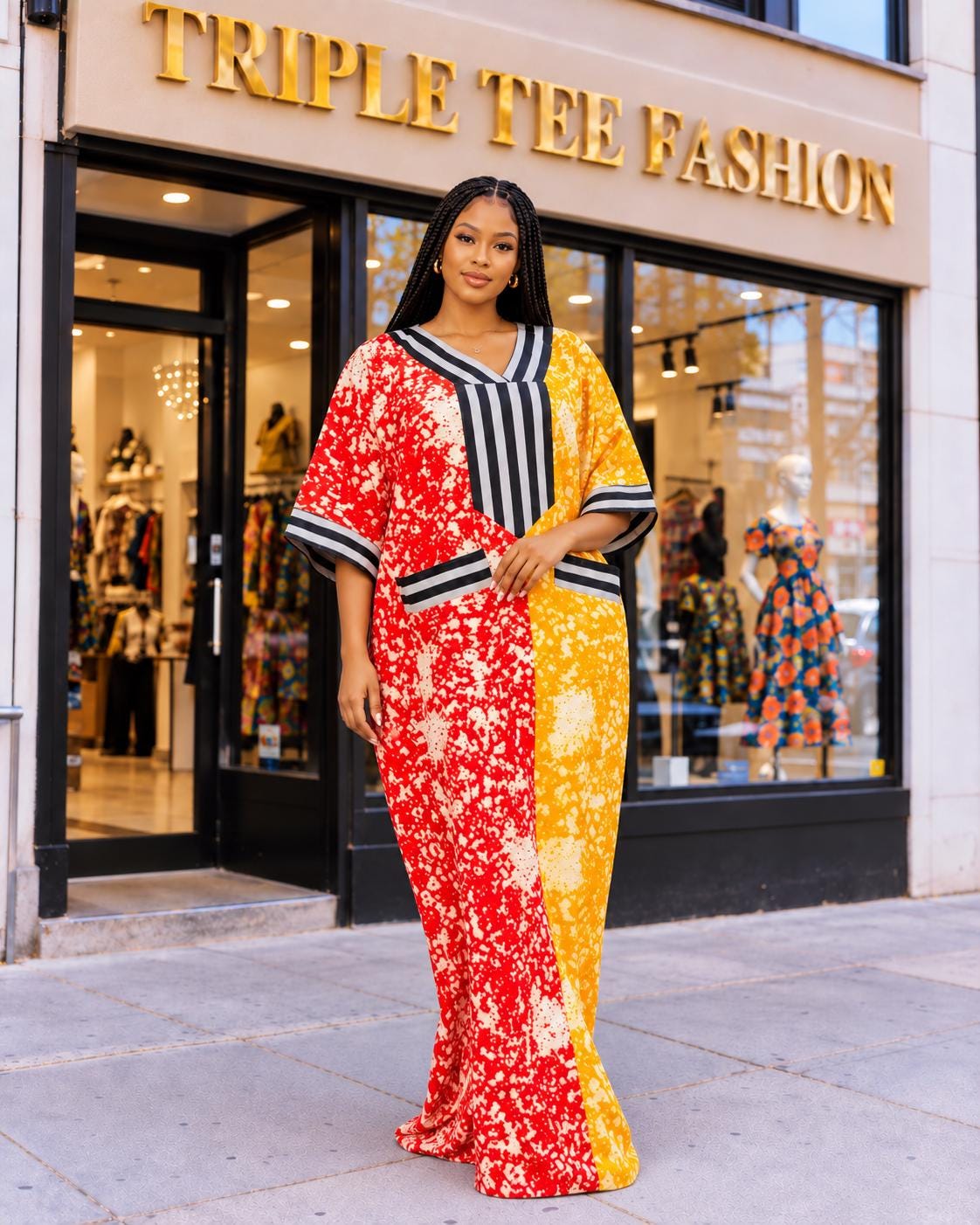 African Ankara Brocade dress| danshiki | Kaftan| Handmade African print dress | Nigerian made | Tie and Dye | Boubou| Rich aunty| Ankara