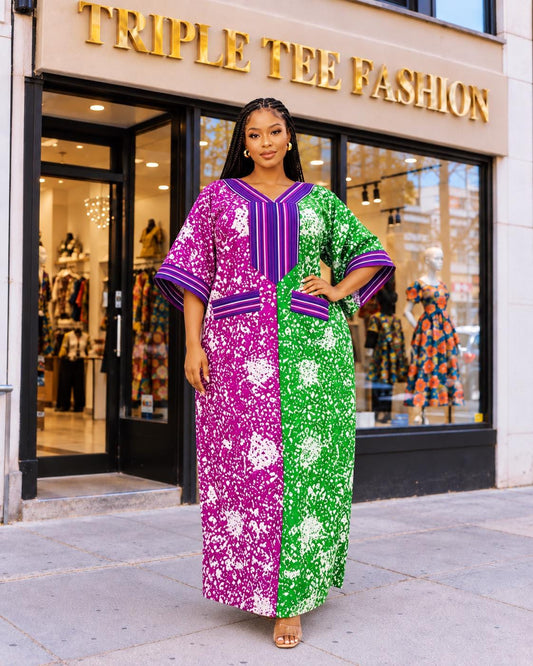 African Ankara Brocade dress| danshiki | Kaftan| Handmade African print dress | Nigerian made | Tie and Dye | Boubou| Rich aunty| Ankara