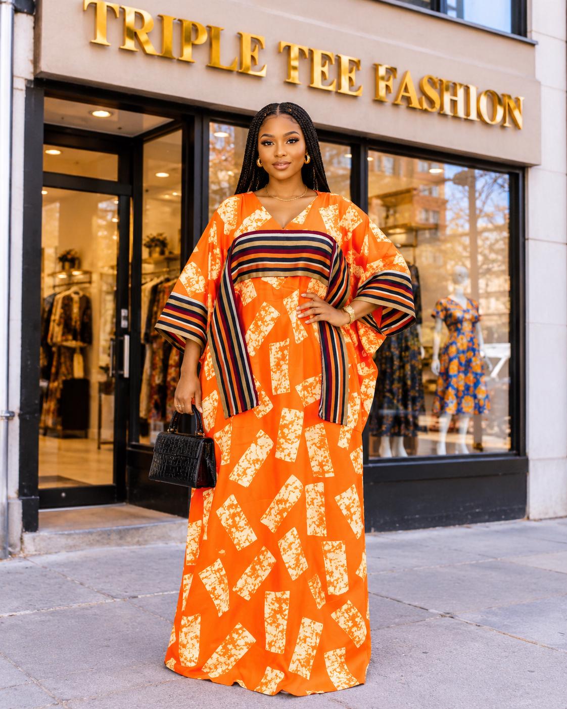 African Ankara Brocade dress| danshiki | Kaftan| Handmade African print dress | Nigerian made | Tie and Dye | Boubou| Rich aunty| Ankara