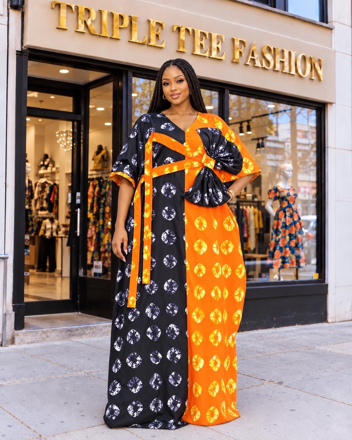 Ankara Boubou Dress | African Print Kaftan, Party Gown