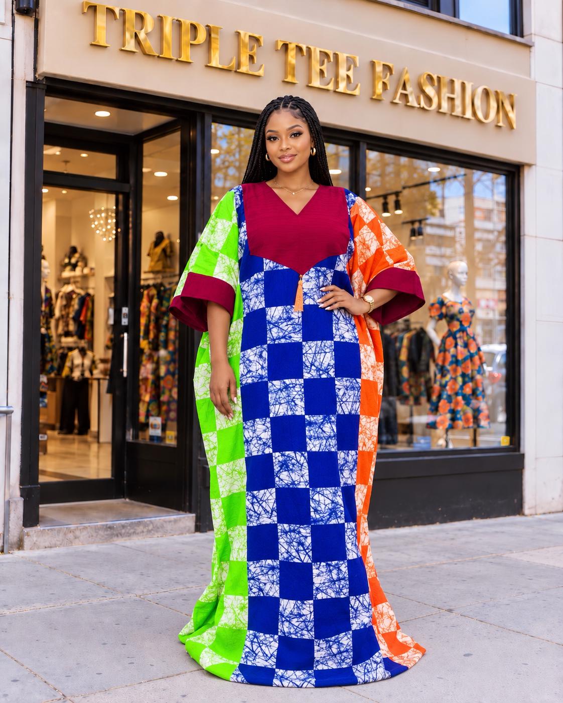 African Ankara Brocade dress| danshiki | Kaftan| Handmade African print dress | Nigerian made | Tie and Dye | Boubou| Rich aunty| Ankara