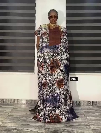 African Ankara Dress | Phoenix Embroidery, Nigerian Kaftan