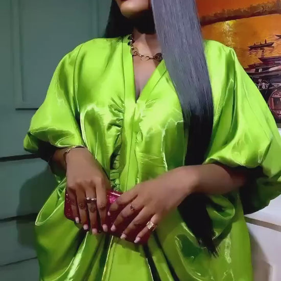 African Liquid Mikado Boubou Dress | Nigerian Kaftan