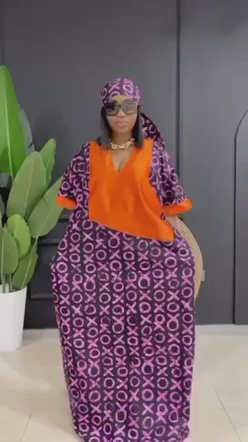 African Print Boubou Dress | Ankara Kaftan, Cotton Maxi
