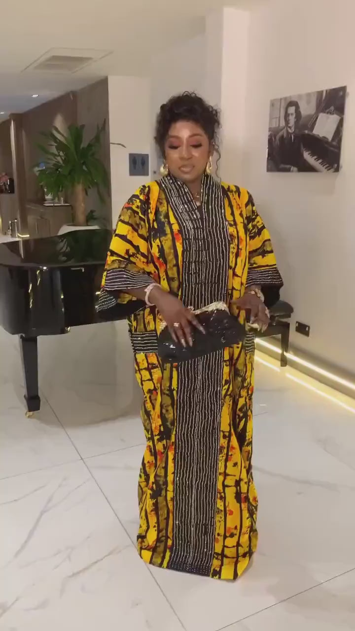 African Ankara dress| danshiki | Kaftan| African print boubou | Nigerian summer dress | Wedding Party dress| Stoned summer dress
