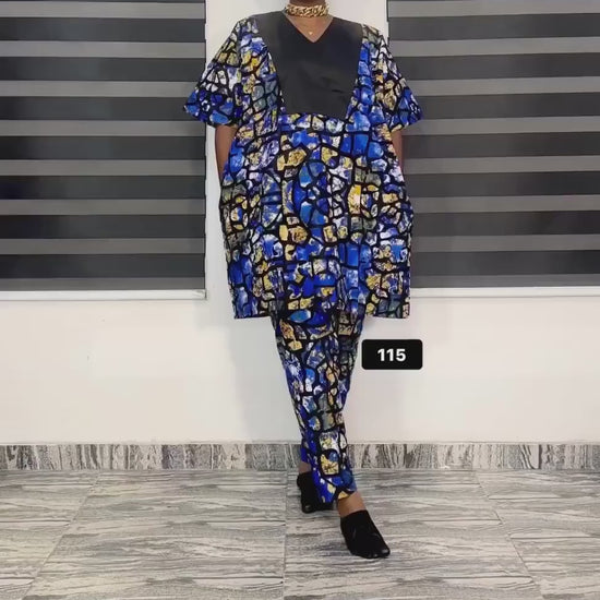 African Ankara dress and trouser | danshiki | Kaftan| African print dress | Nigerian made | Wedding Party dress| Boubou | Rich aunty vibes