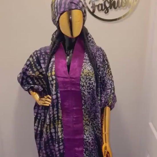 African Adire Batik Boubou dress |Inner belt bubu Kaftan| Handmade African print dress | Nigerian made | Tie and Dye | Rich aunty| Ankara