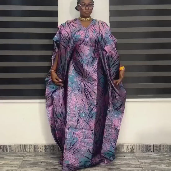 African Brocade Boubou Dress | Party Kaftan Jalabiya
