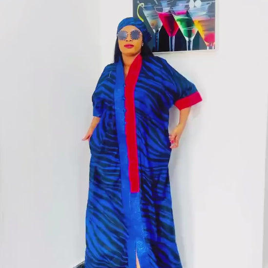 African Ankara Boubou dress| Kaftan| Handmade African print dress | Nigerian made | Tie and Dye | Boubou| Rich aunty| Bubu
