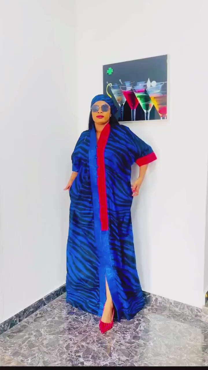 African Ankara Boubou dress| Kaftan| Handmade African print dress | Nigerian made | Tie and Dye | Boubou| Rich aunty| Bubu