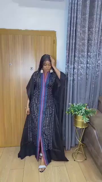 African Adire Batik dress| danshiki | Kaftan| Handmade African print dress | Nigerian made | Tie and Dye | Boubou| Rich aunty| Ankara