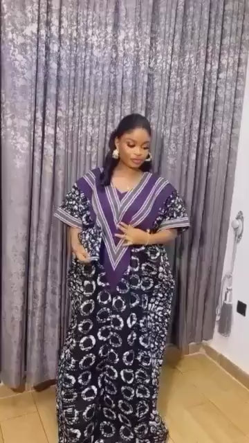 Cotton Ankara Bubu Dress | Nigerian Ankara Kaftan, Plus Size