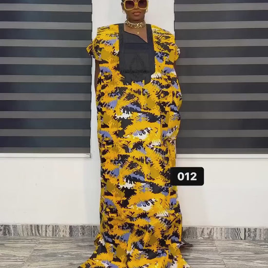 African Ankara dress| danshiki | Kaftan| African print dress | Nigerian made | Wedding Party dress| Embroidery| Rich aunty vibe