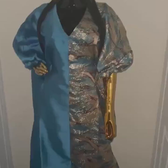 African Brocade/mikado bubu| danshiki | Kaftan| Jalabiya| Rich aunty | Nigerian dress| European brocade and mikado boubou| Rich Aunty