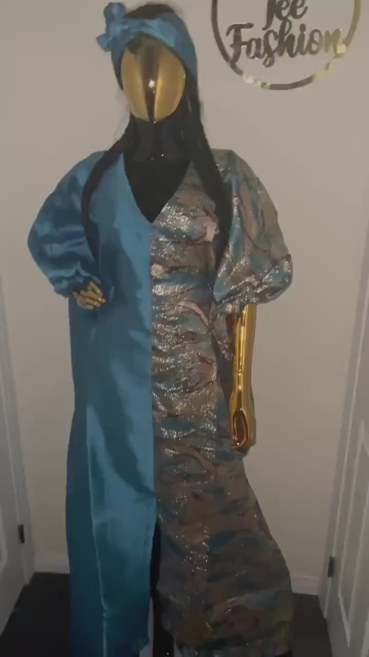 African Brocade/mikado bubu| danshiki | Kaftan| Jalabiya| Rich aunty | Nigerian dress| European brocade and mikado boubou| Rich Aunty