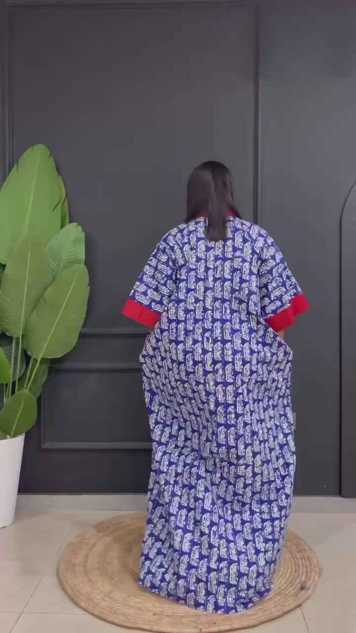 Ankara Kaftan Dress | African Print Cotton Bubu