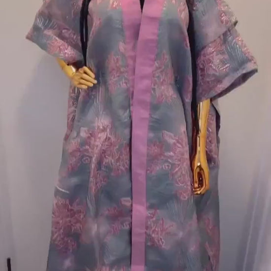 Brocade Kimono and Pants Set: African Style, European Fabric